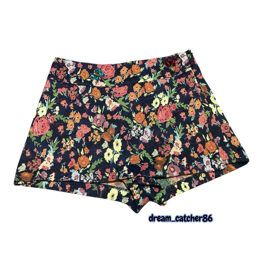 Zara Floral High Waist Women's Shorts - Multicolor Sz M‎